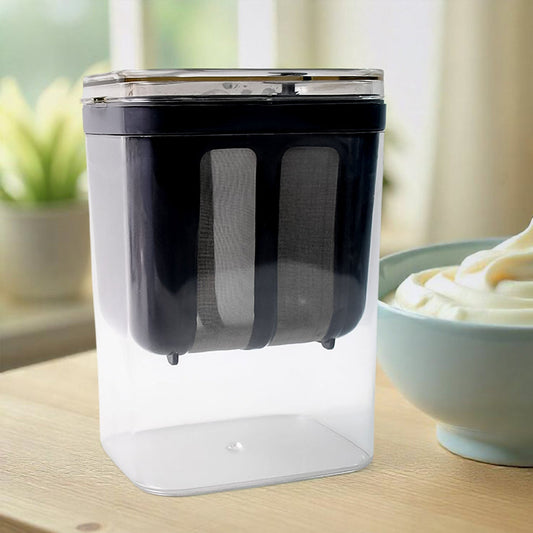 2 in 1 Yogurt Strainer with Storage Box – 1100ml (Plastic + Steel)