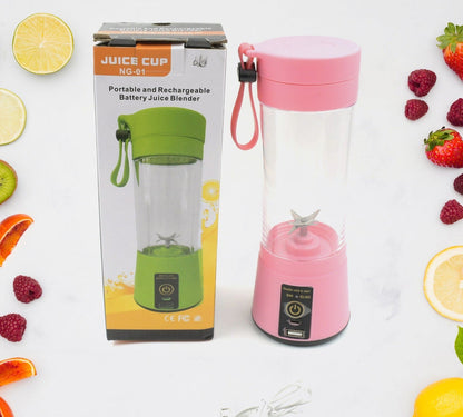 Multi-Purpose Portable USB Electric Juicer 6-Blades, Protein Shaker, Blender Mixer Cup (380 ML)