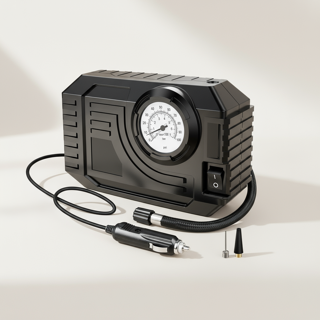 Tire Inflator Portable Air Compressor 12V Small Air Pump for Car Tires Bicycle Balloons, Cars, Bike, Bicycles and Other Inflatables with LED Light (12V)